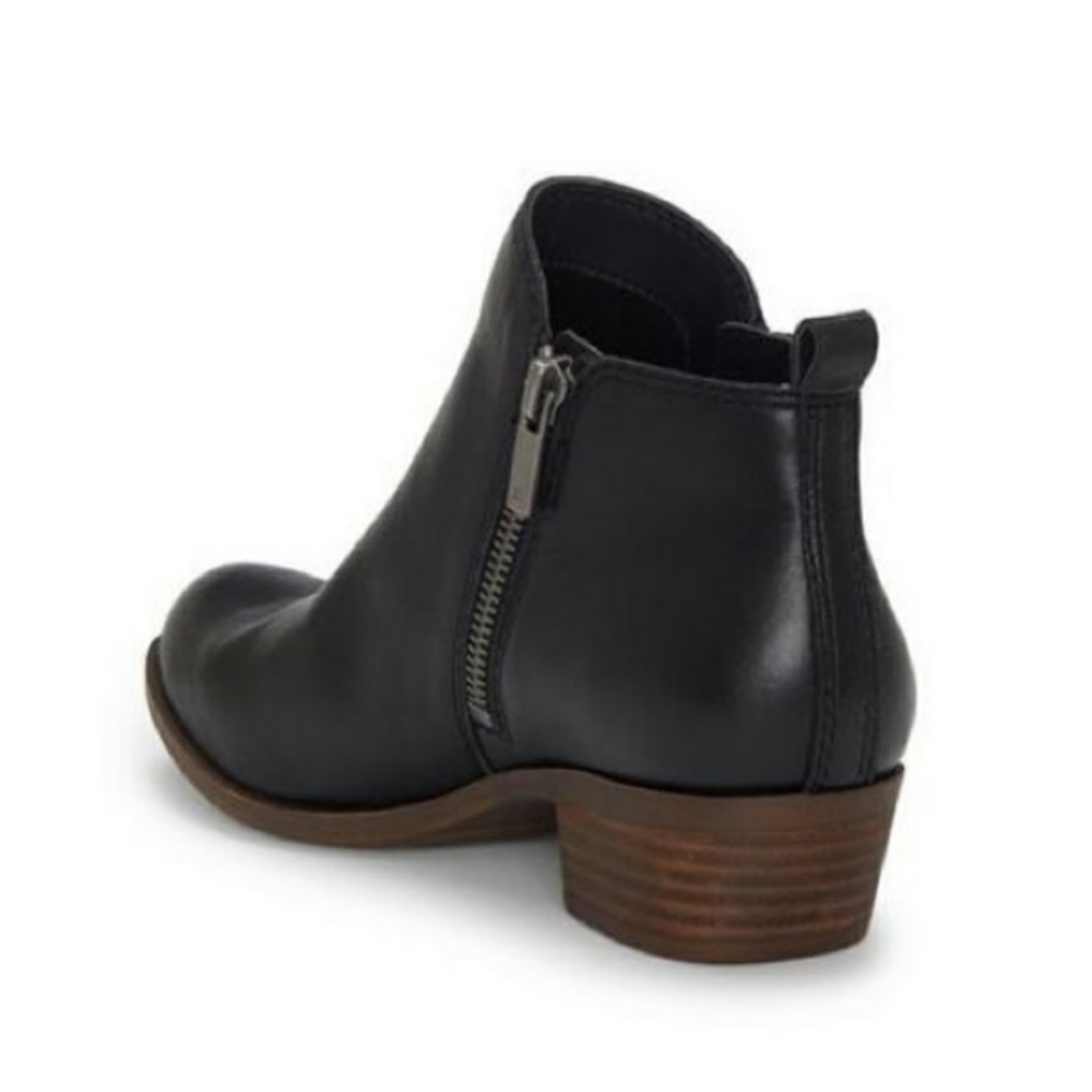 Lucky Brand Black Leather Burklee Ankle Boot / Bootie, Size 8 - Picture 2 of 12